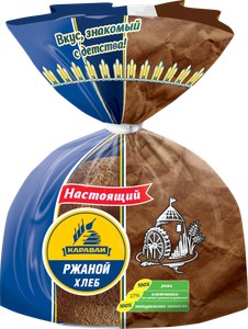 Хлеб Ржаной обдирный половина рез. 415г