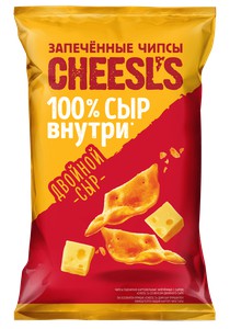 Чипсы пшенично-картофельные "CHEESL`S" со вкусом двойного сыра 100г