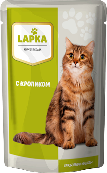 Корм для кошек Лапка с кроликом в соусе 85г купить и получить в любом ...