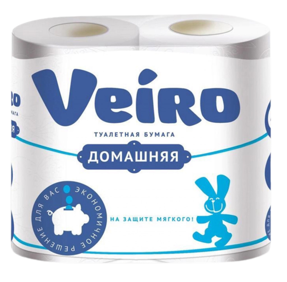 Туалетная бумага Виеро Домашняя 2-хсл. 4 рулона