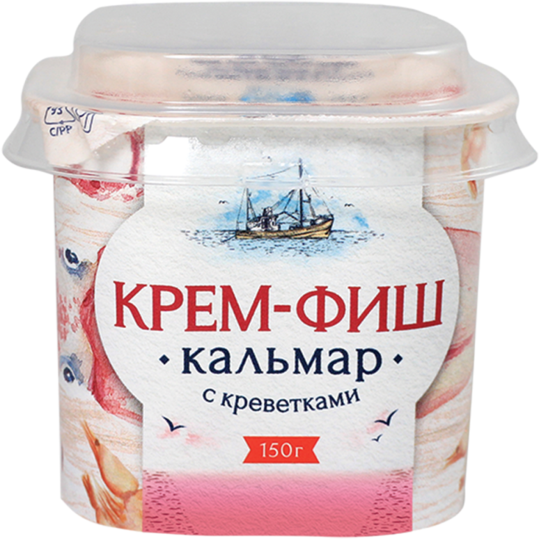 Паста из морепродуктов Крем-Фиш кальмар-креветка 150г