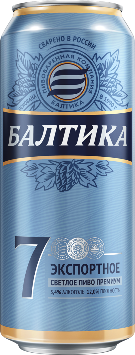 Пиво Балтика №7 св. 5,4% ж/б 0,45л