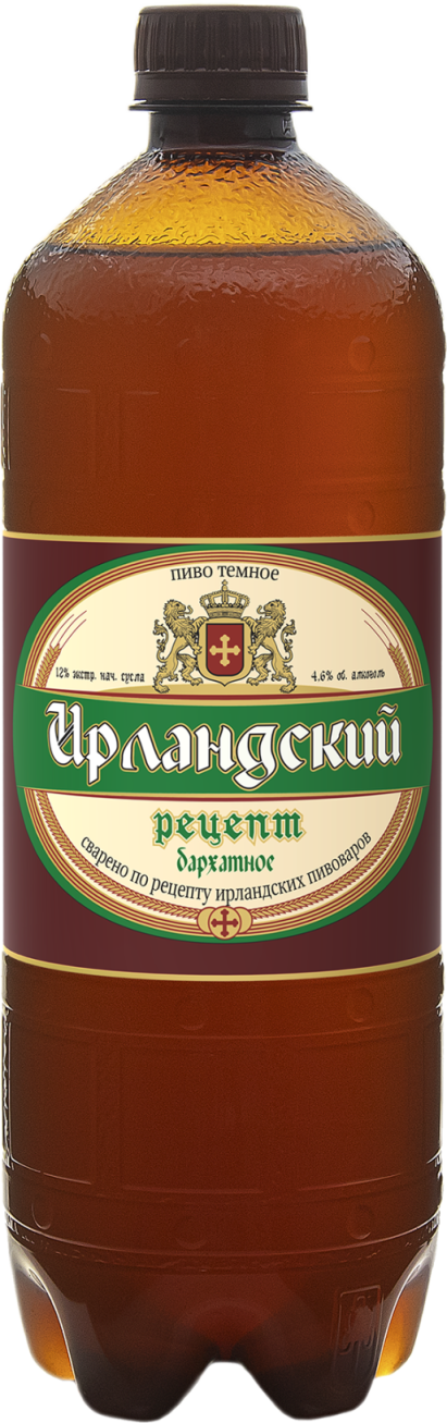 Пиво Ирландский рецепт Бархатное тем. 4,6% ПЭТ 0,92л