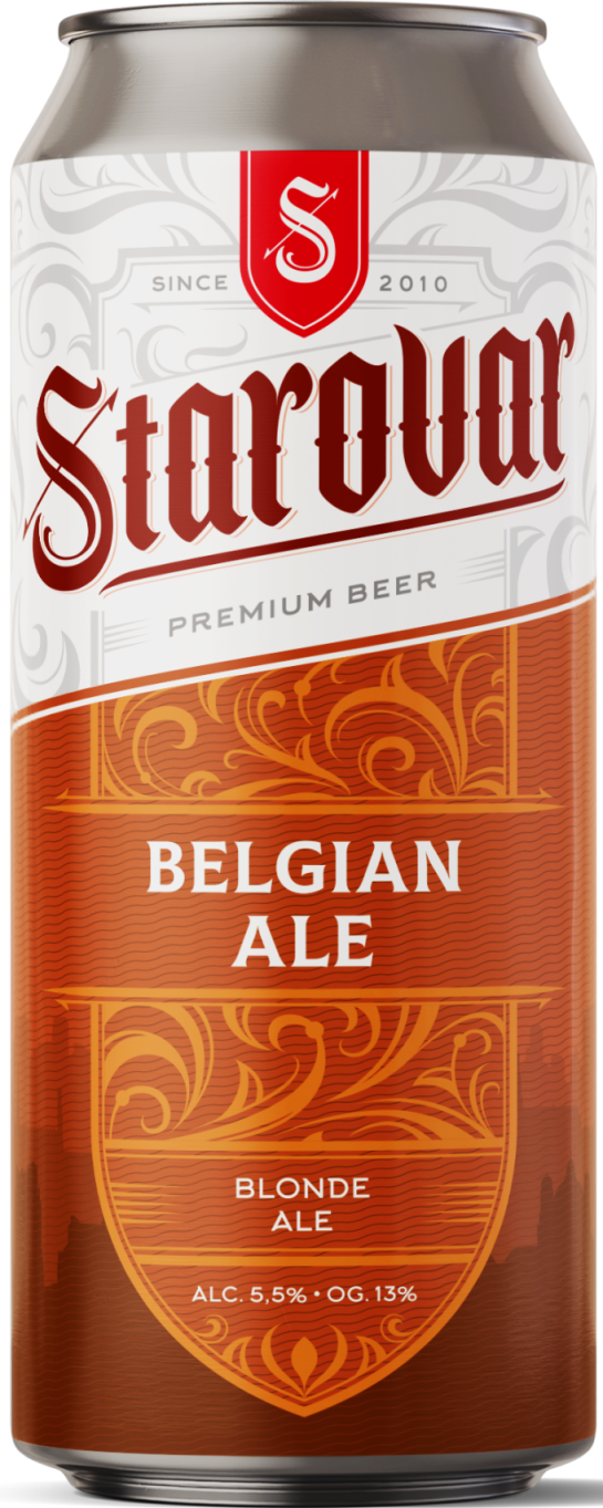 Пиво Старовар Бельгийский Эль св. 5,5% ж/б 0,5л