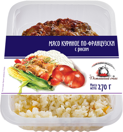 Мясо куриное по-французски с рисом 270г