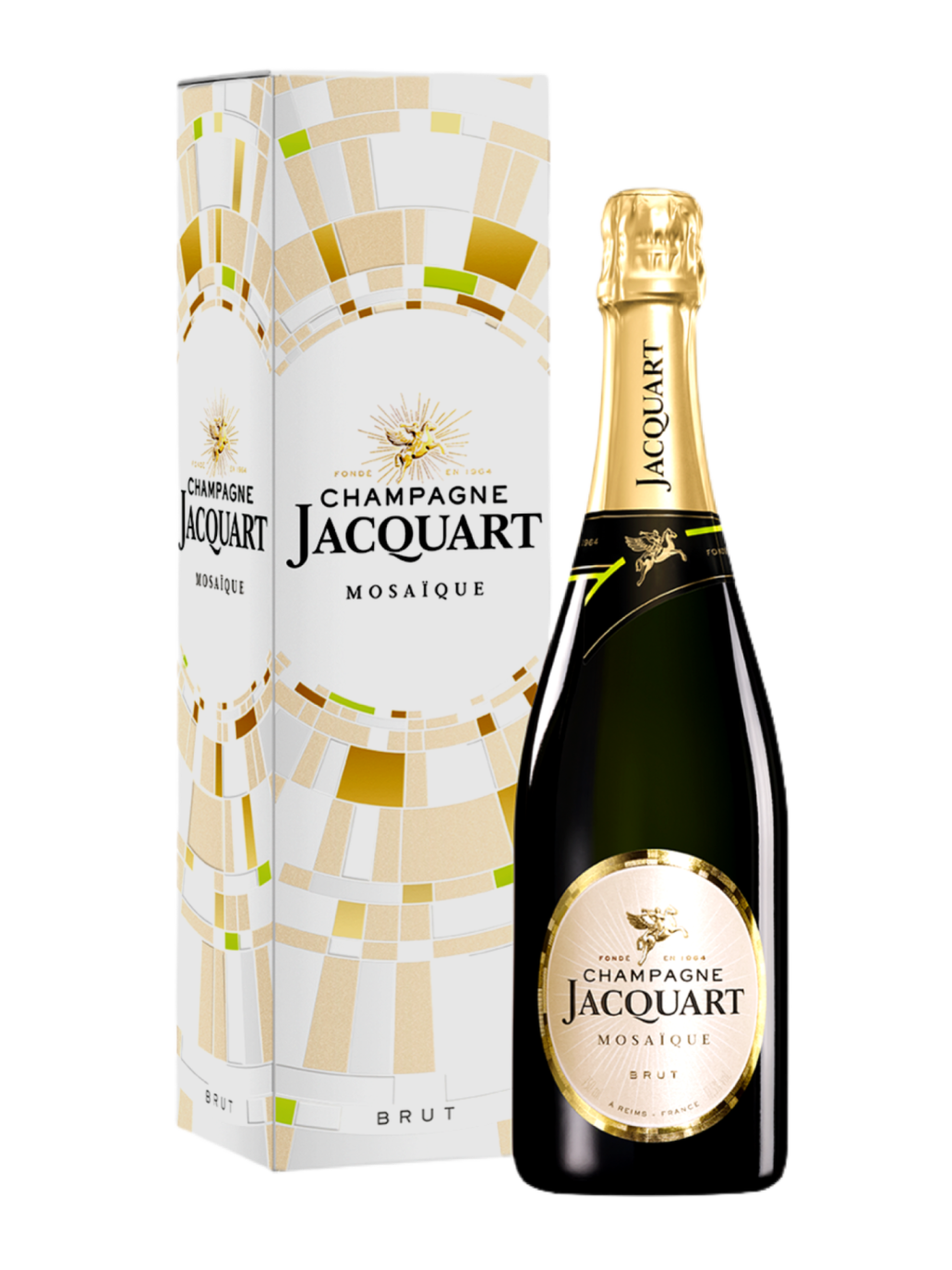 Шампанское Шампань Жакарт Брют Мозаик АОС бел. брют 12,5% в п/у 0,75л
