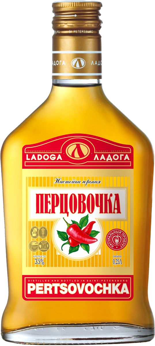 Настойка горькая Перцовочка с перчиком 35% 0,25л фляга (Россия)