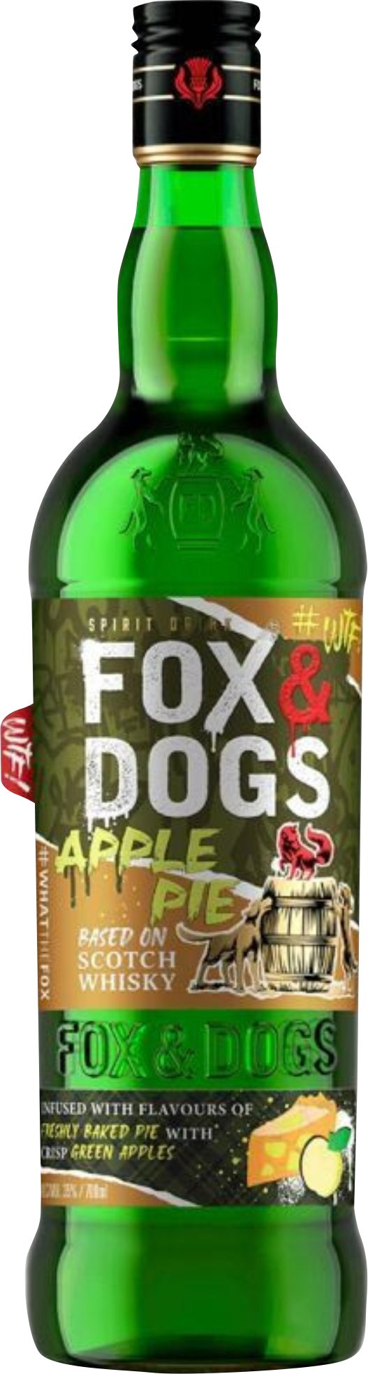Напиток спиртной зерновой Фокс энд Догс со вкусом яблочного пирога 35% 0,7л (Россия)