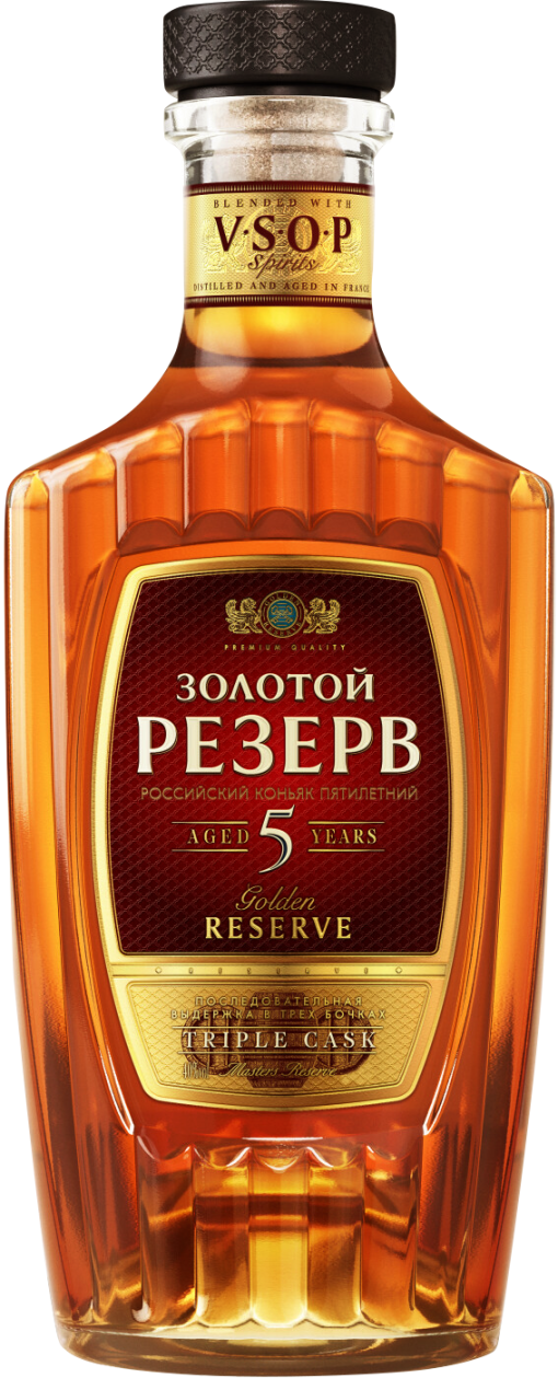 Коньяк Золотой Резерв пятилетний 40% 1л (Россия) купить и получить в ...