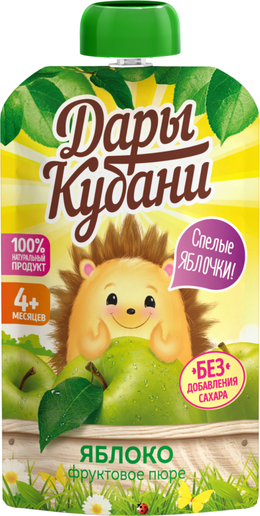Пюре фруктовое Дары Кубани для детей из яблок 90г