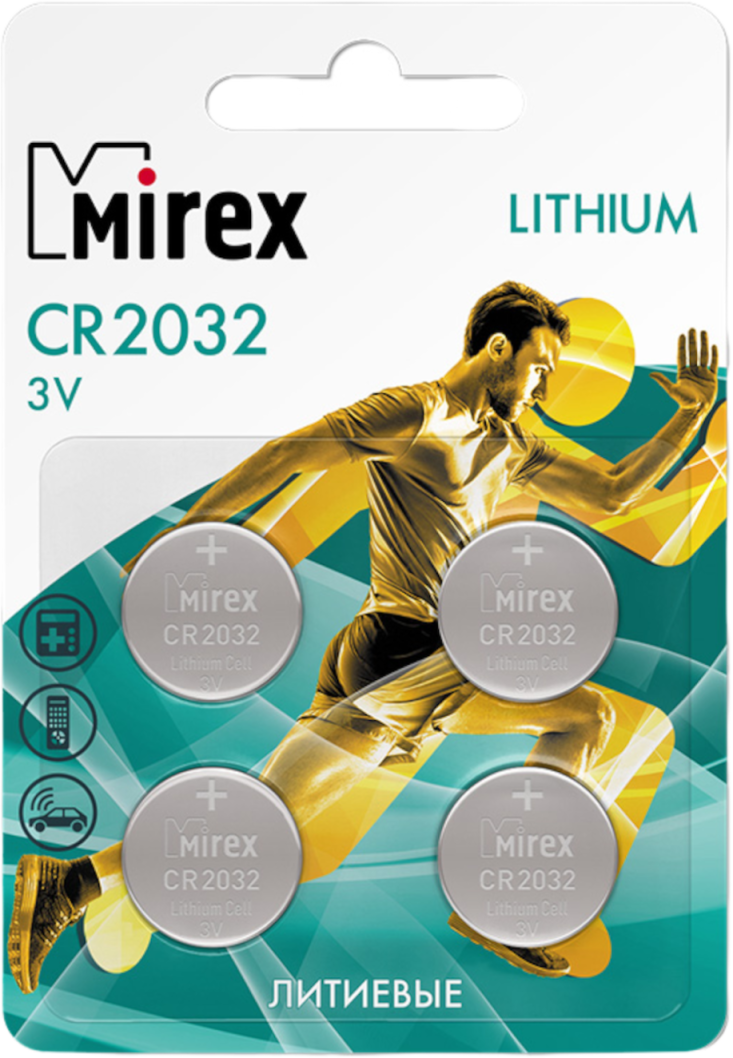 Батарейки MIREX CR2032 4 шт