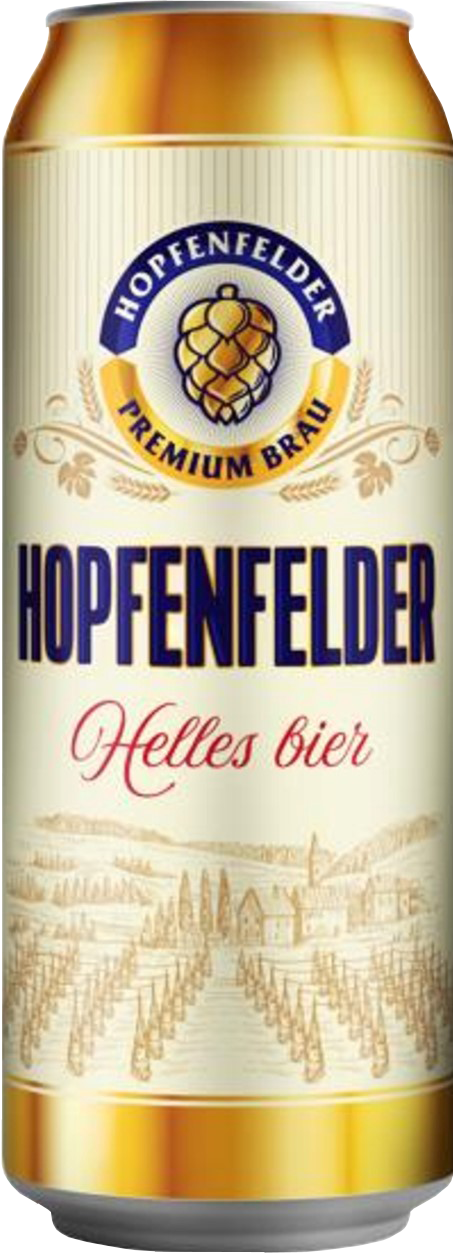 Пиво Хопфенфельдер Хеллес Бир св. 5% ж/б 0,5л