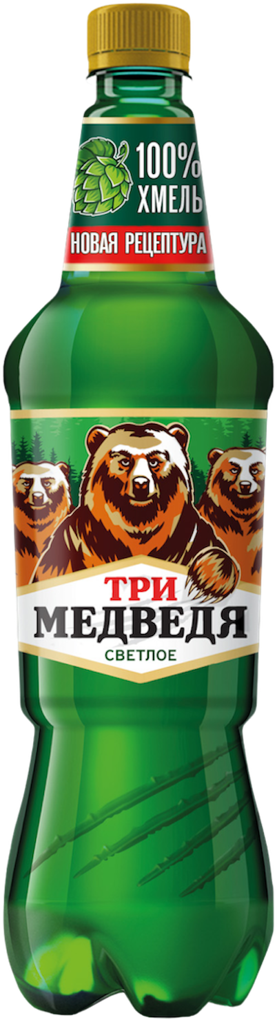 Пиво Три Медведя св. 4,7% ПЭТ 1,25л