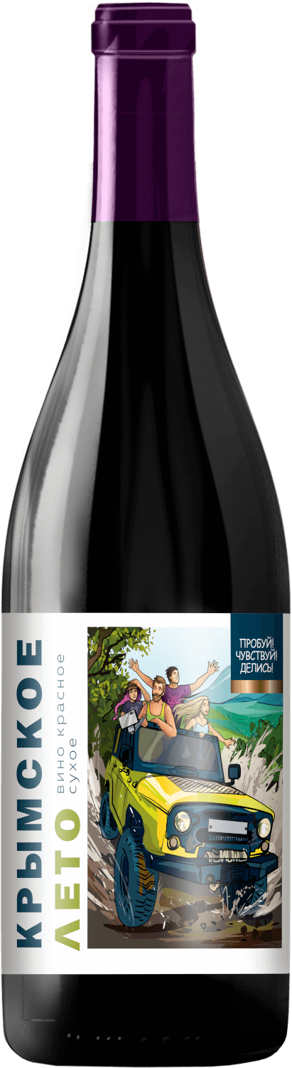 Вино Крымское Лето Джиппинг кр.сух. 10-12% 0,75л купить и получить в ...