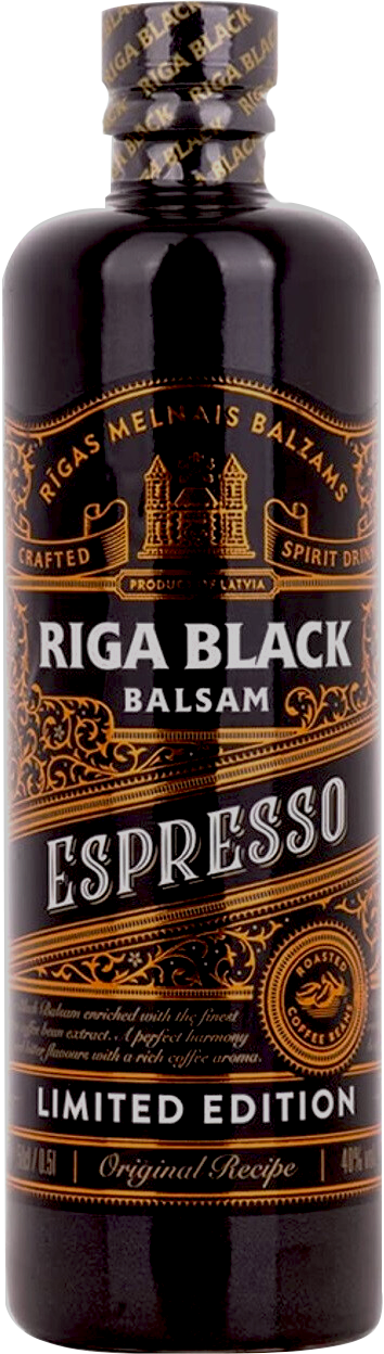 Бальзам Рижский Чёрный Бальзам со вкусом кофе Эспрессо 40% 0,5л (Латвия)