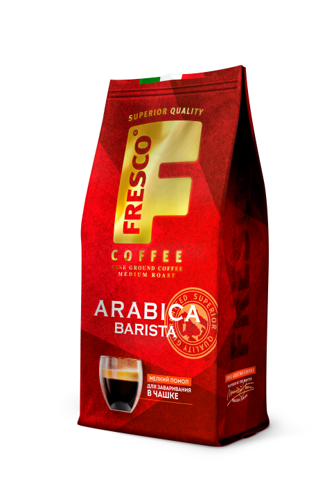Кофе FRESCO Arabica Barista для чашки, молотый, пакет 100г