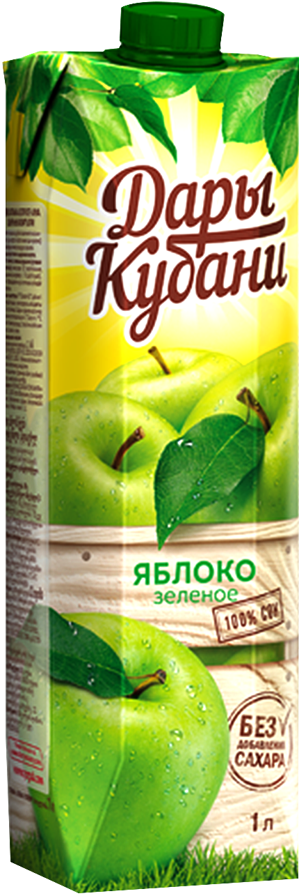 Сок яблочный Дары Кубани 1л
