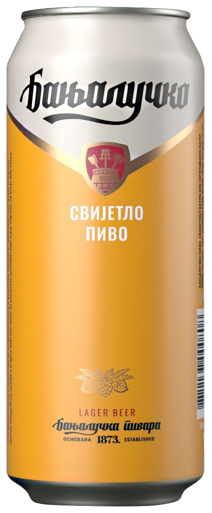 Пиво Баньалучко св. 4,6% ж/б 0,5л