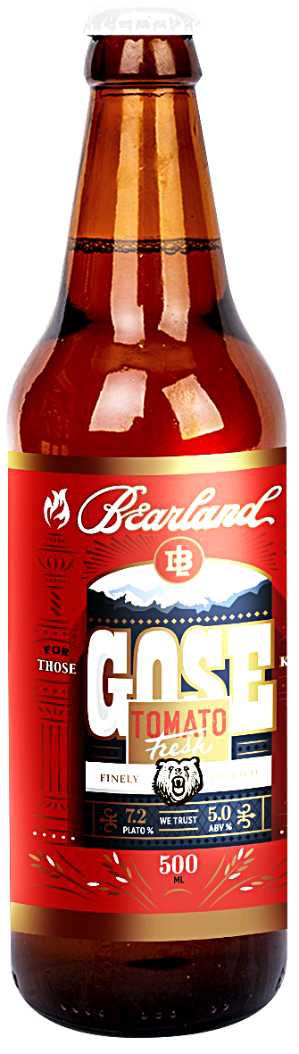 Пивной напиток Беарлэнд Томато нефильтр. 5% ст. 0,5л