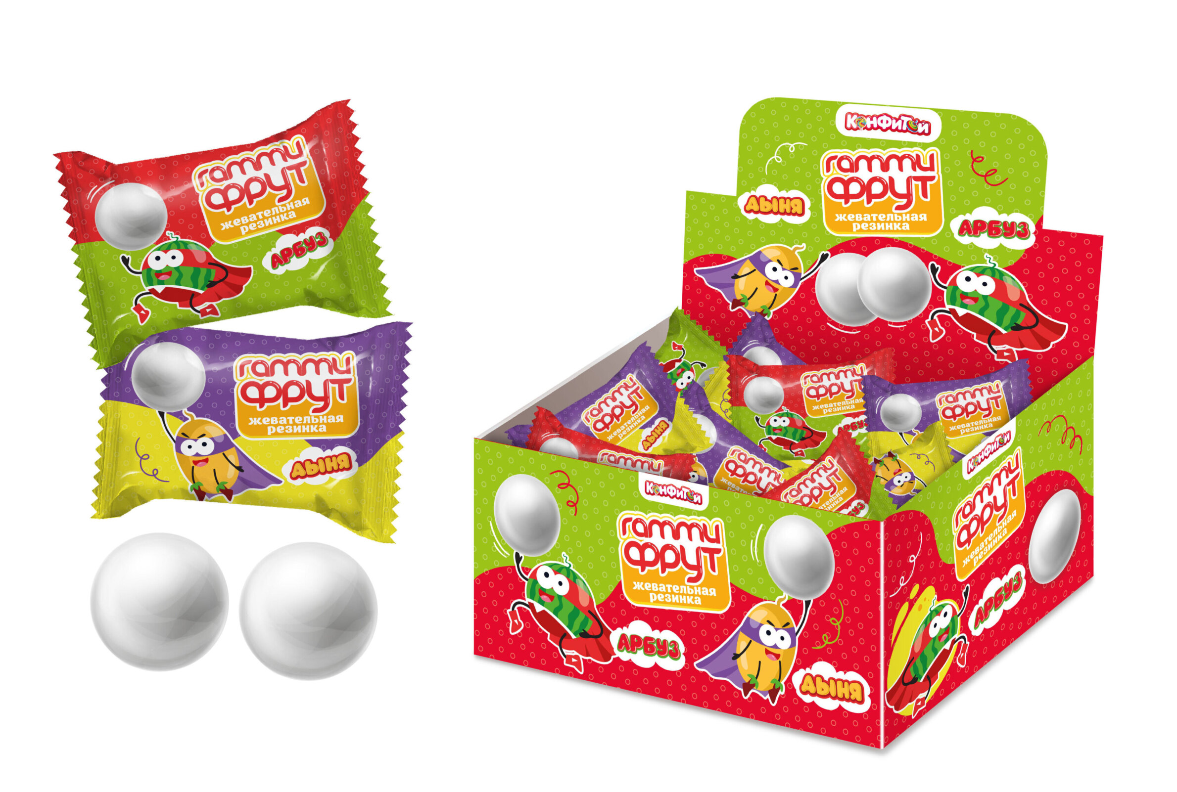 Жевательная резинка ГАММИ ФРУТ (арбуз, дыня) 3г заказать и забрать в ...