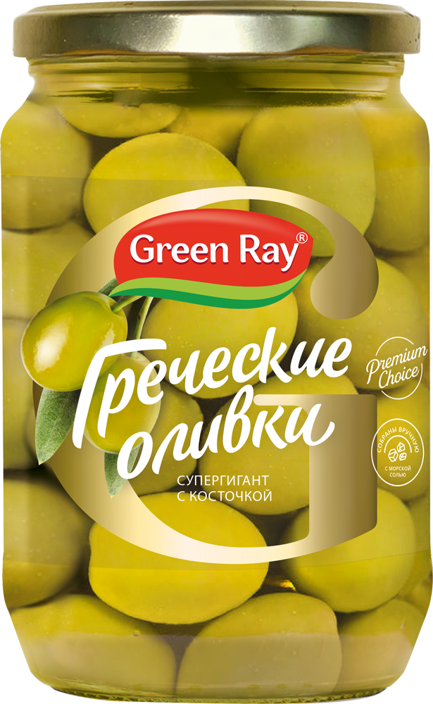 Оливки "Green Ray" Гигант с/к 720мл