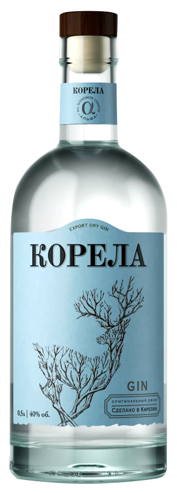 Джин КОРЕЛА 40% 0,5л (Россия) заказать и забрать в любом магазине Градусы