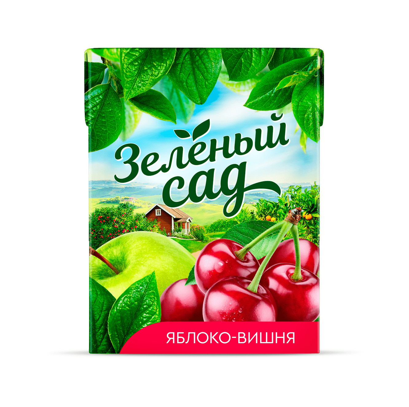 Нектар "Зелёный сад" яблочно-вишневый 0,2л