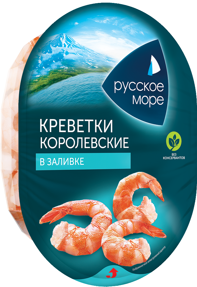 Креветки Королевские в заливке Русское море 180г