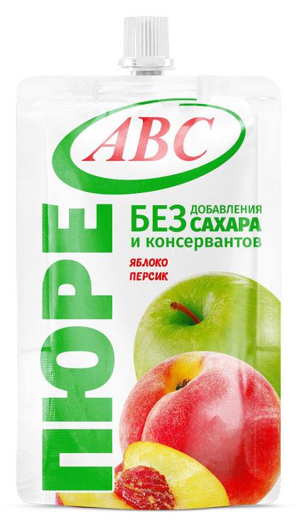 Пюре "ABC" яблочно-персиковое 200г дой/пак