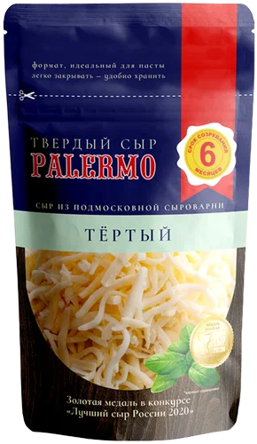 Сыр твердый Палермо тёртый 40% 120г заказать и забрать в любом магазине ...