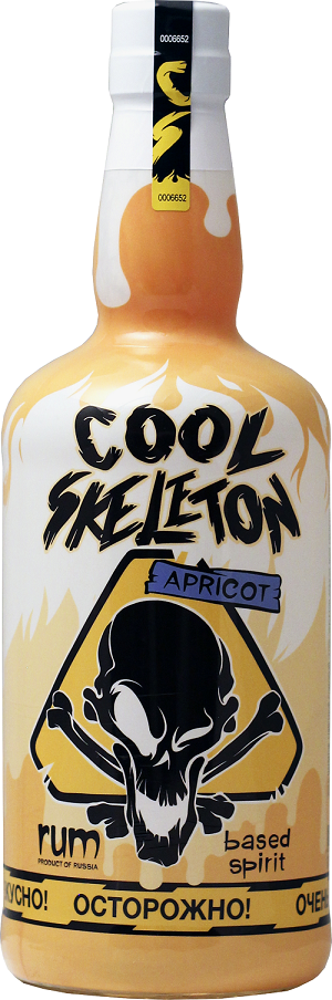 Напиток спиртной ромовый «COOL SKELETON APRICOT (КУЛ СКЕЛЕТОН АБРИКОС)» 0,7л 37,5%