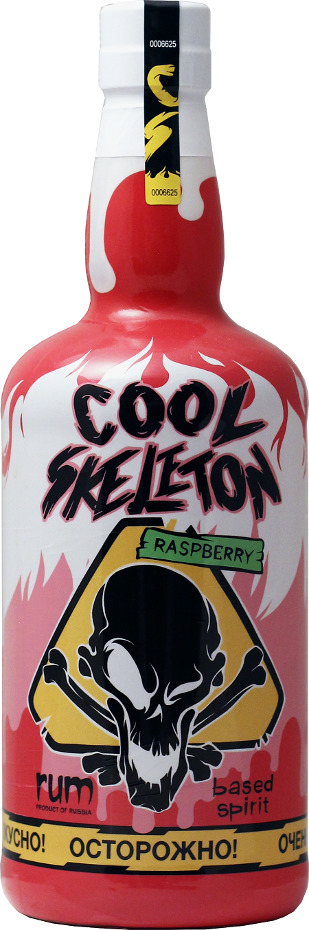 Напиток спиртной ромовый «COOL SKELETON RASPBERRY (КУЛ СКЕЛЕТОН МАЛИНА)» 0,7л 37,5%